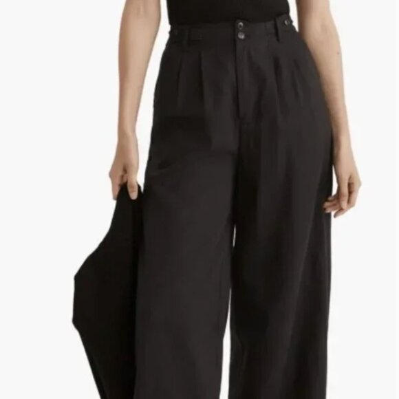 Madewell The Harlow Wide-Leg Pant, black, size 6 - Picture 5 of 7